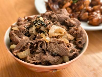 gyudon prepared at home